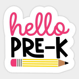 Hello Pre-K Back to School Kids Sticker